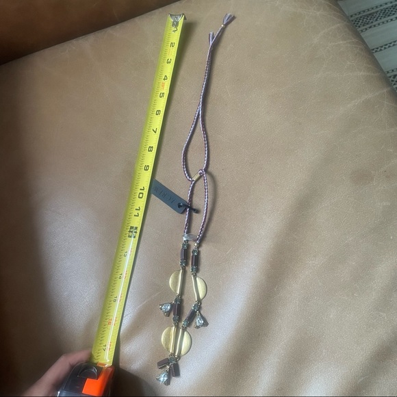 NWT J. Crew rhinestone brass adjustable necklace glam luxe J.Crew JCrew J Crew - Picture 4 of 4